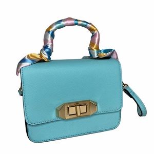 Aldo hand bag new with tag light blue saddle bag